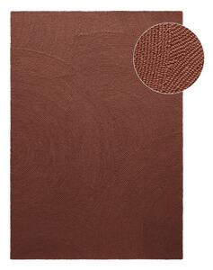 Covor cărămiziu țesut manual din lână 80x150 cm Calmio – Hanse Home