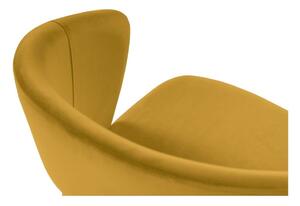 Scaun cu tapițerie de catifea Windsor & Co Sofas Elpis, galben