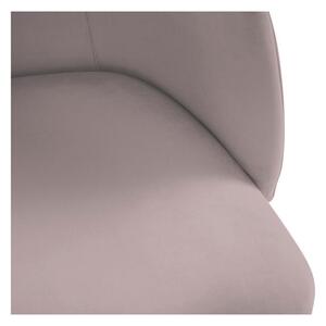 Scaun cu tapițerie de catifea Windsor & Co Sofas Aurora, roz pudră