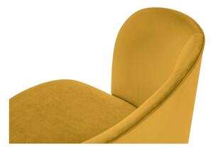 Scaun cu tapițerie de catifea Windsor & Co Sofas Aurora, galben
