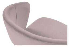 Scaun cu tapițerie de catifea Windsor & Co Sofas Elpis, roz pudră