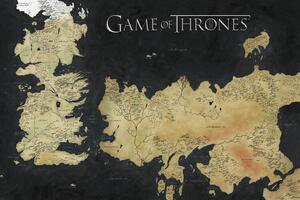 Poster de artă Game of Thrones - Westeros Map, (40 x 26.7 cm)