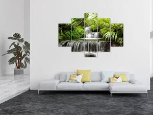 Tablou - Cascadă în pădurea tropicală (150x105 cm)