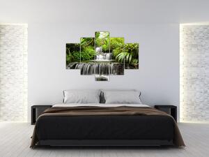 Tablou - Cascadă în pădurea tropicală (150x105 cm)