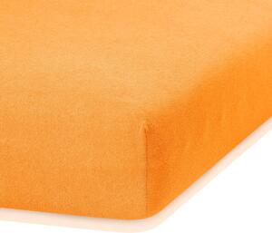 Cearșaf elastic pentru pat dublu AmeliaHome Ruby Siesta, 200-220 x 200 cm, portocaliu