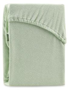 Cearșaf elastic pentru pat dublu AmeliaHome Ruby Siesta, 220-240 x 220 cm, verde