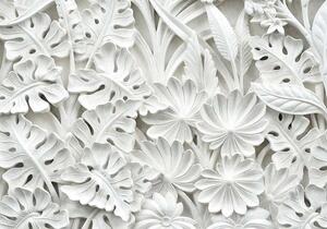 Fototapet 3D cu frunze de palmier Gypsum -10052 - Fototapet24