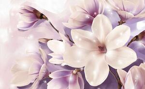 Fototapet floral cu accente violet - 3506 - Fototapet24