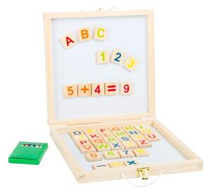 Cutie din lemn cu tablă și panou magnetic Legler Letters&Numbers
