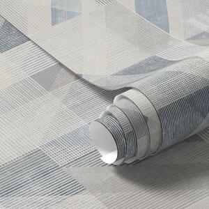 Tapet Design geometric în tonuri reci de albastru-gri, Tapet abstract, a01055v1 : Uwalls.ro