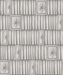 Tapet Panouri verticale în relief cu inserții grafice florale, Tapet abstract, a01058 : Uwalls.ro