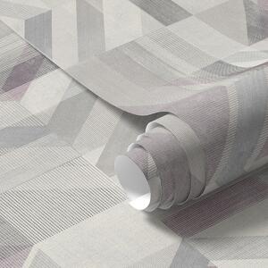 Tapet Săgeți geometrice ușoare în nuanțe delicate de gri-liliac, Tapet abstract, a01056v1 : Uwalls.ro