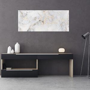 Tablou - Mandale albe (120x50 cm)
