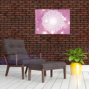 Tablou - Mandala pe fundal roz (70x50 cm)
