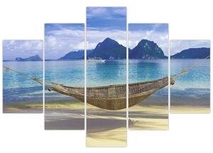 Tablou - Hamac pe plajă (150x105 cm)