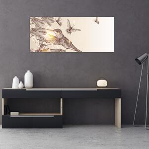 Tablou - Colibri (120x50 cm)
