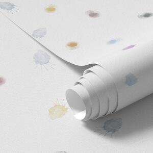 Tapet Picături mici de acuarelă într-o paletă pastelată delicată, Tapet minimalism, a01063 : Uwalls.ro
