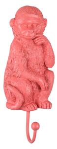 Cuier de perete Leitmotiv Monkey, roz coral