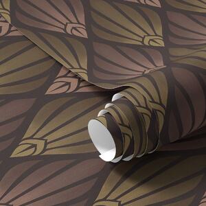 Tapet Art Deco bogat, cu nuanțe calde, Tapet abstract, a01064v2 : Uwalls.ro
