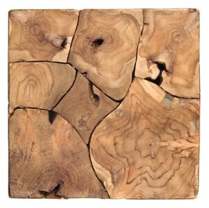 Măsuță din lemn de tec HSM collection Cube, 40 x 40 cm