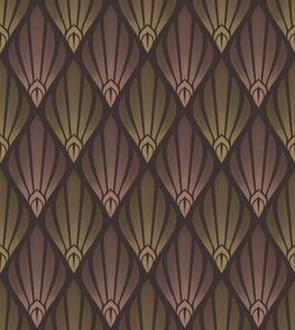 Tapet Art Deco bogat, cu nuanțe calde, Tapet abstract, a01064v2 : Uwalls.ro