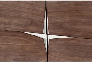 Servantă cu decor din lemn de nuc Woodman Flop, 100 x 140 cm, maro