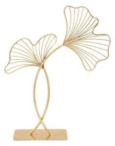 Decorațiune Mauro Ferretti Leaf Glam, înălțime 44 cm, auriu