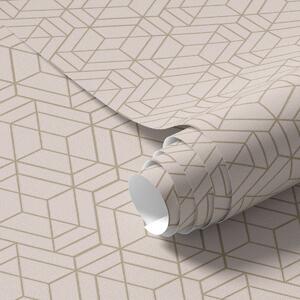 Tapet Fundal bej cald cu cuburi grafice fine, Tapet abstract, a01067v3 : Uwalls.ro