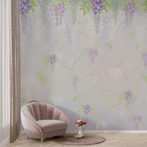 Tapet Design floral elegant în nuanțe pastelate, Fototapet Flori, w01685 : Uwalls.ro