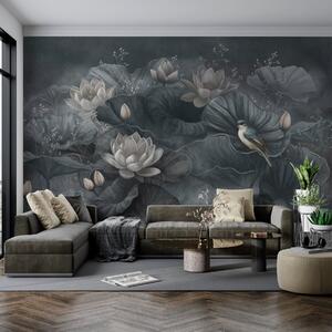 Tapet Serenitate printre florile elegante ale naturii, Fototapet Flori, w02407 : Uwalls.ro