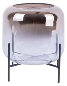 Vază din sticlă PT LIVING Silver Fade, înălțime 19 cm