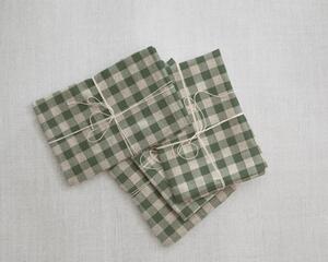 Set 4 șervețele textile Really Nice Things Green Vichy, 43 x 43 cm