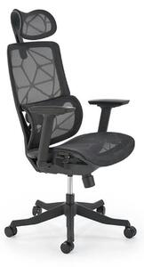 Scaun birou OSVALDO, negru, plasa, 68x74x122/128 cm