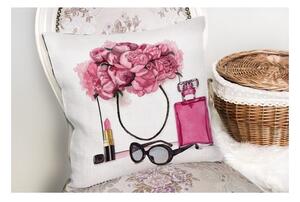 Față de pernă Minimalist Cushion Covers Pink Flowers and Perfume, 45 x 45 cm