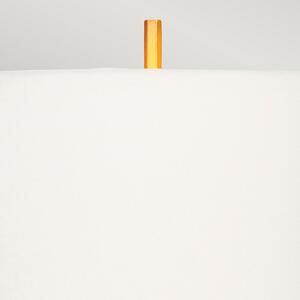 Elstead Apollo lampă de masă textilă alamă/alb, Auriu / Alamă, Camera de zi / sufragerie, Plastic, Modern