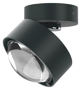 Top Light Puk Mini Move LED cu lentile transparente, antracit mat/cromate, reglabil, Negru, Camera de zi / sufragerie, Metal, Design