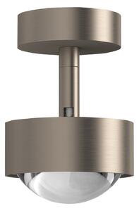 Top Light Puk Mini Turn LED spot lentilă clar 1fl nichel mată, reglabil, Gri, Camera de zi / sufragerie, Metal, Design