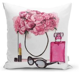 Față de pernă Minimalist Cushion Covers Pink Flowers and Perfume, 45 x 45 cm