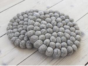 Suport pahar cu bile din lână Wooldot Ball Coaster, ⌀ 20 cm, maro nisip