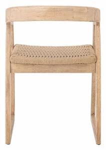 Scaun dining, natur, din lemn de cauciuc, Serrone