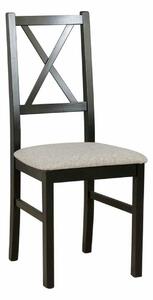 Scaun NILO 12, negru/gri - Higge 11, lemn de fag/stofa, 43x40x90 cm