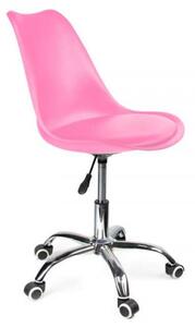 Jumi Padded Office Swivel Chair #pink