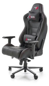 Scaun gaming CHAVEZ, negru, piele ecologica, 77x70x129/135 cm