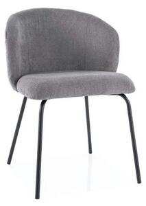 Scaun KEVIN, gri/negru, stofa clasica/metal, 57x44x79 cm