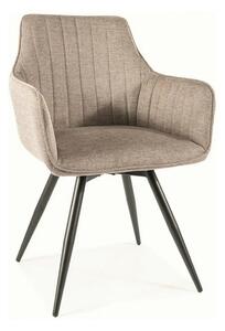 Scaun BALLO, bej/negru, stofa clasica/metal, 56x45x84 cm