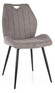 Scaun ARCO, bej/negru, stofa clasica - Brego 34/metal, 51x43x91 cm
