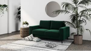 Canapea cu tapițerie din catifea Ghado Fynn, 168 cm, verde închis