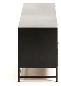 Masă TV Kave Home Kyoko, 150 x 55 cm, maro-negru
