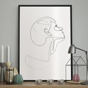 Poster cu ramă pentru perete SKETCHLINE/FACE, 40 x 50 cm