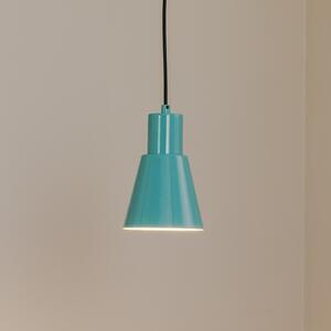 Opviq Lampă suspendată Konikkem, turcoaz, metal, Ø 14 cm, E27, reglabil, Albastru, Camera de zi / sufragerie, Metal, Viața tânără